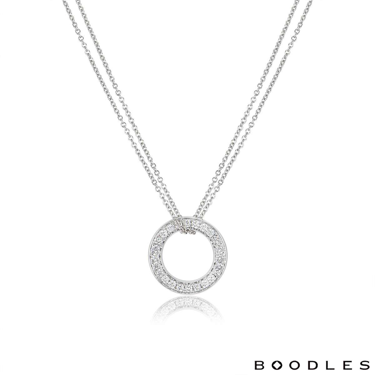Boodles White Gold Large Roulette Pendant | Rich Diamonds